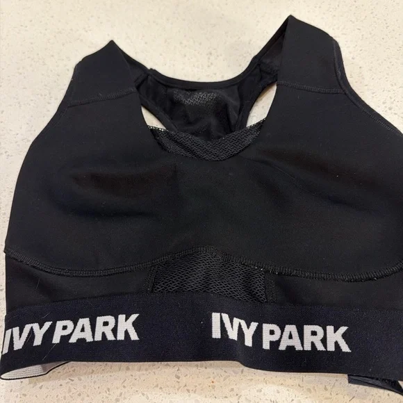 IVY PARK Black Mesh Sports Bra - Picture 2 of 4